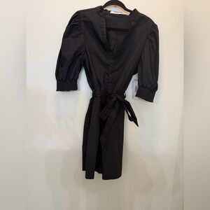 NWT Just Fab Puffy Sleeves Romper in Black‎ - Size L